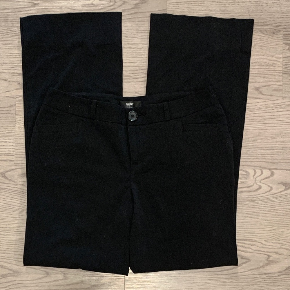 MOSSIMO - black boot cut work pants, size 2, worn once & in perfect condition